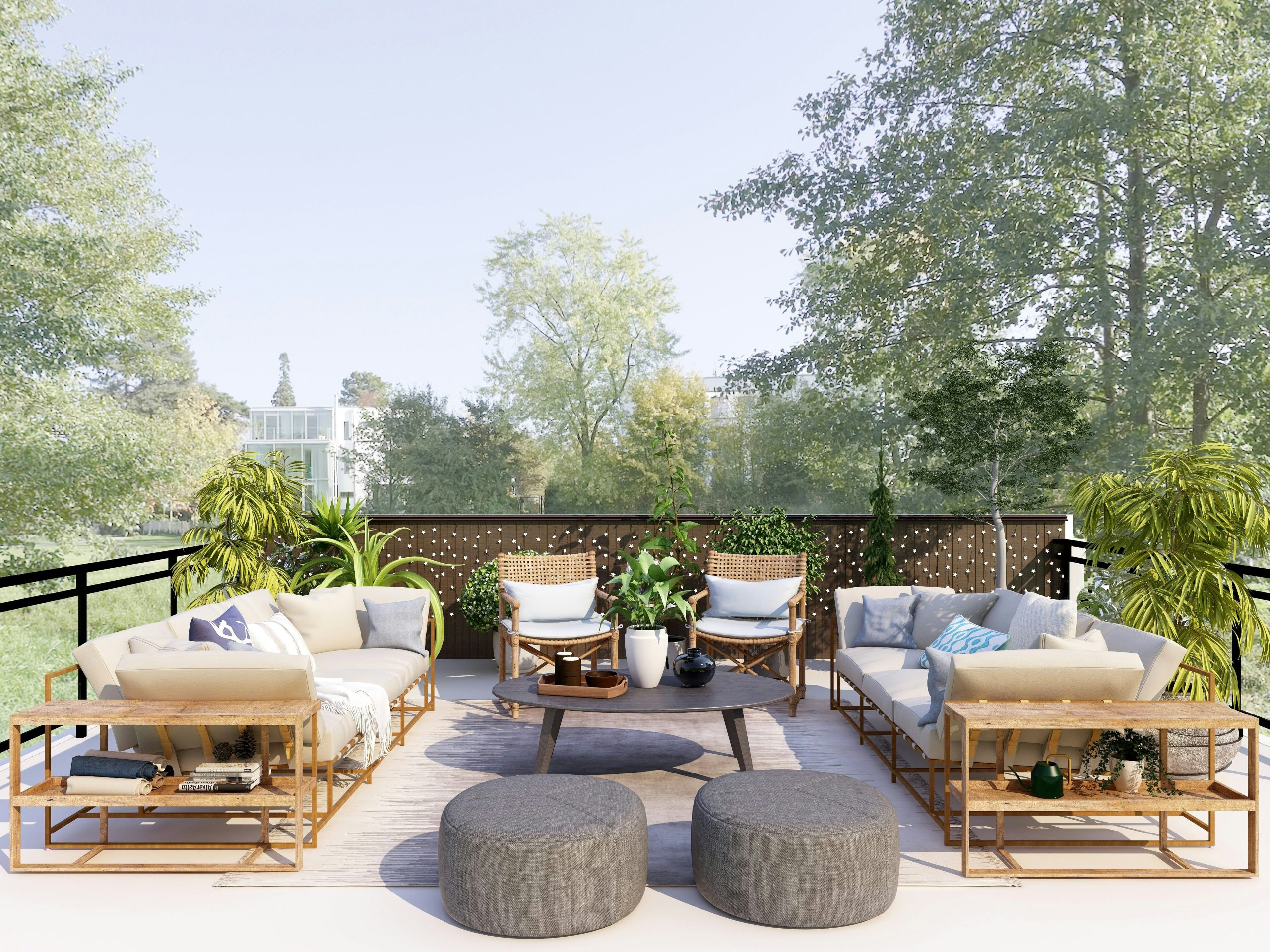 Rattan Garden Sofa Set
